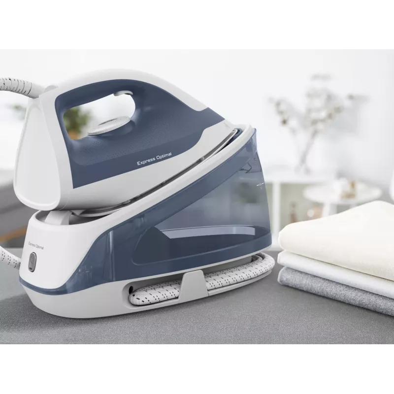 Tefal Express Optimal SV4110 2200 W 1,2 L Keramik Express Glide Blau, Weiß