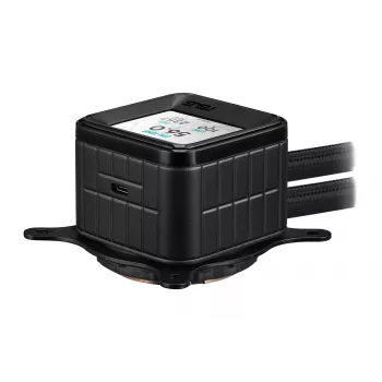 All-in-One-Flüssigkeitskühler ASUS Prime LC 360 ARGB LCD — 360-mm-Radiator, 3x 120-mm-Lüfter, LCD, PWM, Schwarz