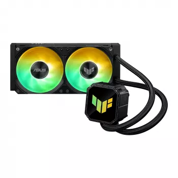 All-in-One-Flüssigkeitskühler ASUS TUF GAMING LC III 240 ARGB — 240-mm-Radiator, 2 x 120-mm-ARGB-Lüfter, Sockel AM5-Unterstützung, Schwarz