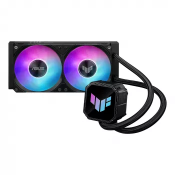 All-in-One-Flüssigkeitskühler ASUS TUF GAMING LC III 240 ARGB — 240-mm-Radiator, 2 x 120-mm-ARGB-Lüfter, Sockel AM5-Unterstützung, Schwarz