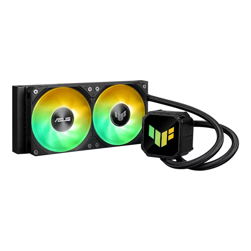 All-in-One-Flüssigkeitskühler ASUS TUF GAMING LC III 240 ARGB — 240-mm-Radiator, 2 x 120-mm-ARGB-Lüfter, Sockel AM5-Unterstützung, Schwarz