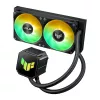 All-in-One-Flüssigkeitskühler ASUS TUF GAMING LC III 240 ARGB — 240-mm-Radiator, 2 x 120-mm-ARGB-Lüfter, Sockel AM5-Unterstützung, Schwarz