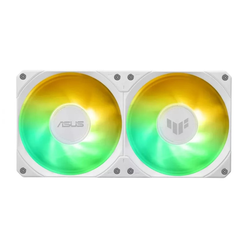 All-in-One-Flüssigkeitskühler ASUS TUF GAMING LC III 240 ARGB WHT – 240-mm-Radiator, 2x 120-mm-Lüfter, PWM, weiß