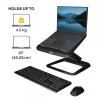 Fellowes Laptop-Ständer für den Schreibtisch – Hana LT Laptop-Ständer für Zuhause und Büro – Verstellbarer Laptop-Ständer mit 3 Höheneinstellungen – Max. Bildschirmgröße 19 Zoll, Max. Gewicht 4,5 kg – Schwarz
