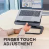 Fellowes Laptop-Ständer für den Schreibtisch – Hana LT Laptop-Ständer für Zuhause und Büro – Verstellbarer Laptop-Ständer mit 3 Höheneinstellungen – Max. Bildschirmgröße 19 Zoll, Max. Gewicht 4,5 kg – Schwarz