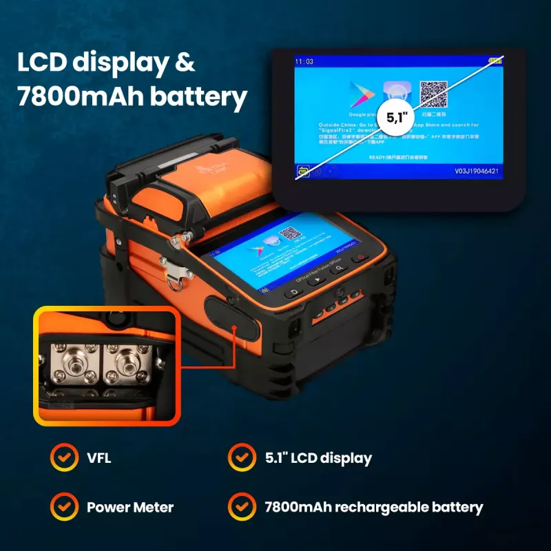 Fusionsspleißgerät Extralink AI-9 7800mAh Batterie LED-Lampe LCD 5,1 Zoll