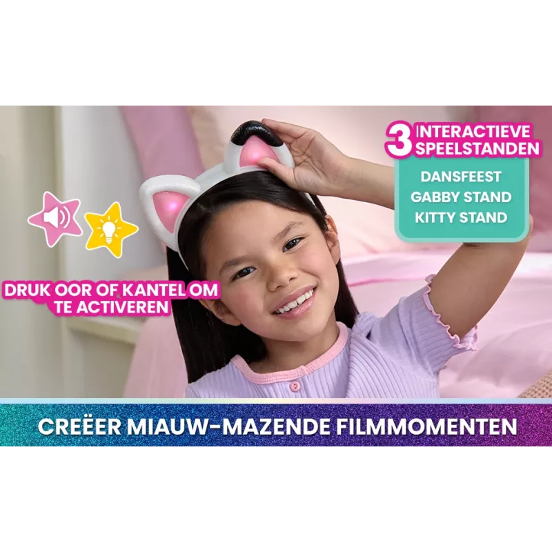 Gabbys Dollhouse: Der Film, Miauz-tastische interaktive Ohren, Stirnband mit Lichtern, Geräuschen & 3 Spielmodi, Spielzeug für Mädchen und Jungen ab 3 Jahren