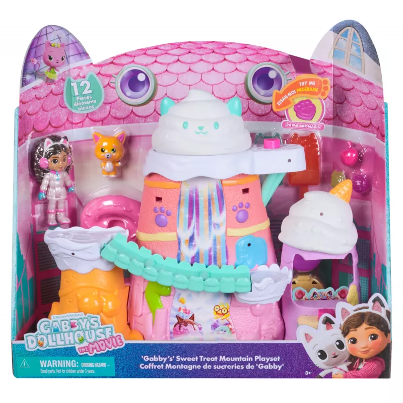 Spielset Spin Master Gabby's Dollhouse: The Movie – Gabbys Süßer-Leckereien-Berg, 12-teiliges Set mit Figuren und Zubehör, ab 3 Jahren