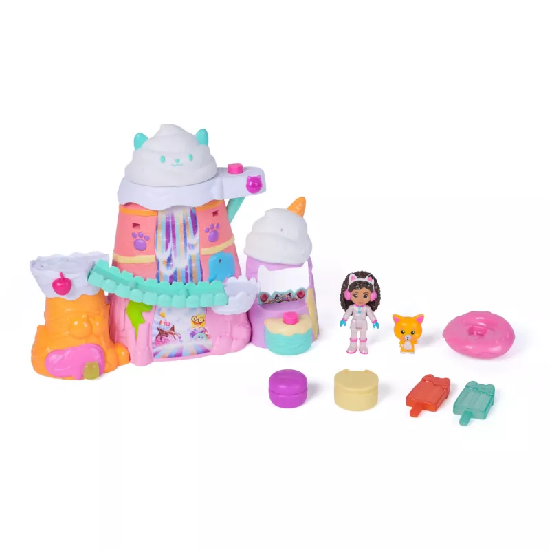 Spielset Spin Master Gabby's Dollhouse: The Movie – Gabbys Süßer-Leckereien-Berg, 12-teiliges Set mit Figuren und Zubehör, ab 3 Jahren