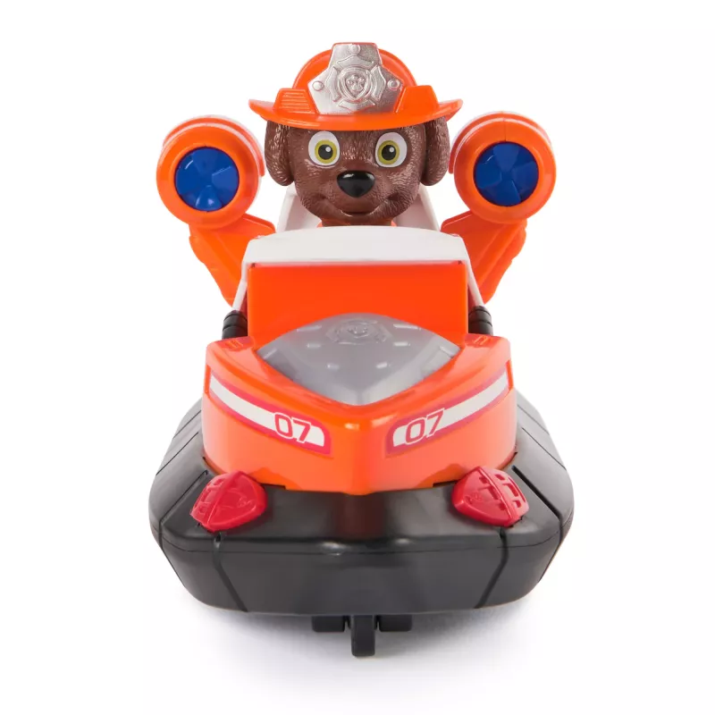 PAW Patrol Fire Rescue: Zuma Rettungs-Feuerwehrboot mit Actionfigur, abschießbarem Rettungsring, Waschbär & Spielzeugboot, Kinderspielzeug für Jungen & Mädchen ab 3 Jahren