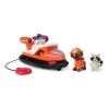 PAW Patrol Fire Rescue: Zuma Rettungs-Feuerwehrboot mit Actionfigur, abschießbarem Rettungsring, Waschbär & Spielzeugboot, Kinderspielzeug für Jungen & Mädchen ab 3 Jahren
