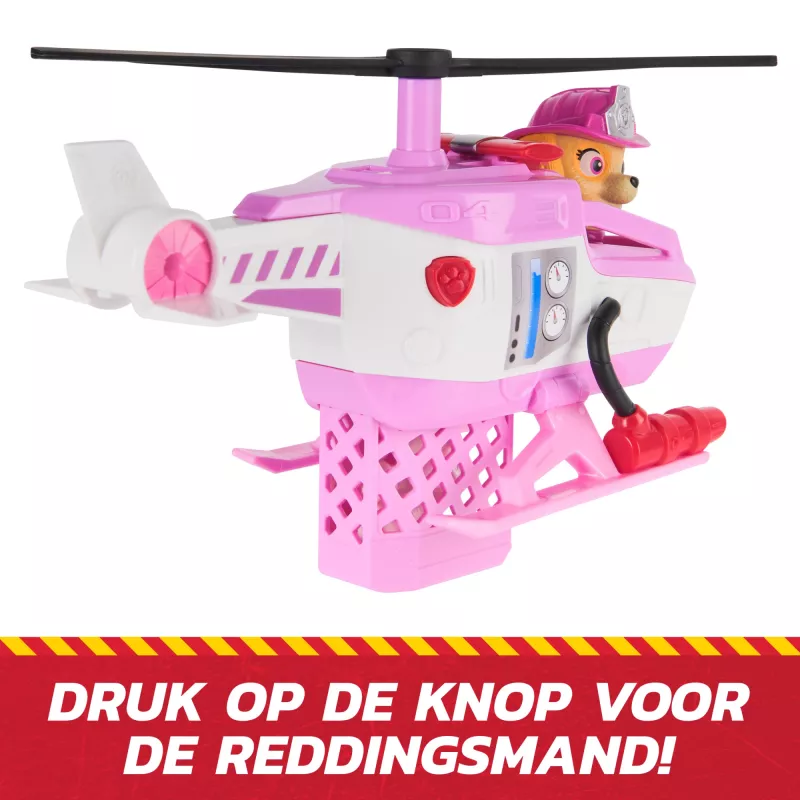 PAW Patrol Fire Rescue: Skye Rettungs-Helikopter mit Actionfigur, Katzenfreund und Spielzeughubschrauber, Spielzeug für Jungen und Mädchen ab 3 Jahren