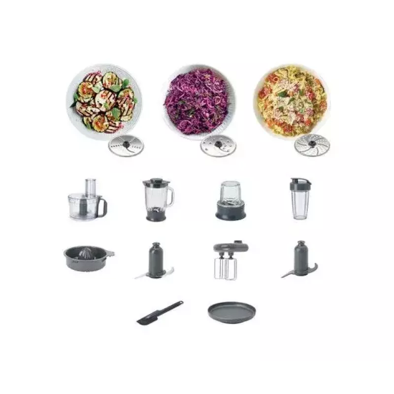 Küchenmaschine Kenwood MultiPro Compact+ FDM316SS — 800 W, 2-L-Schüssel, grau, integrierte Waage