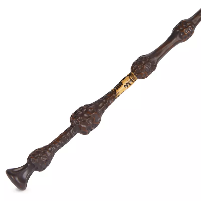 Wizarding World Harry Potter, 30,5 cm Magischer Sammlerzauberstab Albus Dumbledore mit Ständer & Druckguss-Icon, Magische Geschöpfe, Kostümzubehör