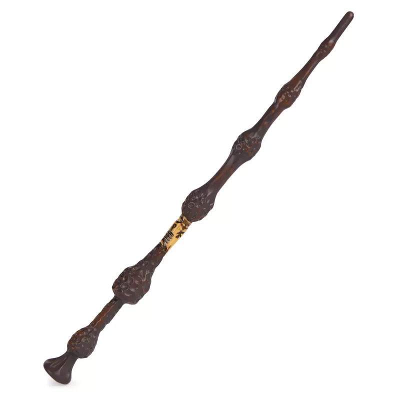 Wizarding World Harry Potter, 30,5 cm Magischer Sammlerzauberstab Albus Dumbledore mit Ständer & Druckguss-Icon, Magische Geschöpfe, Kostümzubehör