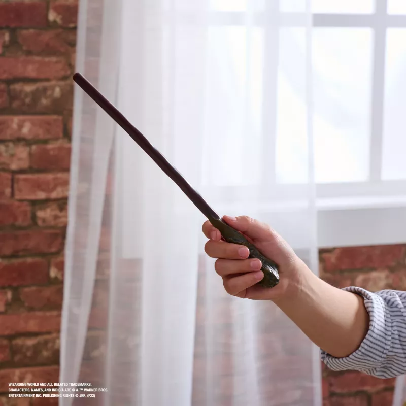 Wizarding World Harry Potter, 12 Zoll magischer Collector Ron Weasley Zauberstab, Ständer & Druckguss-Ikone, magische Artefakte, Accessoire für Kostüme