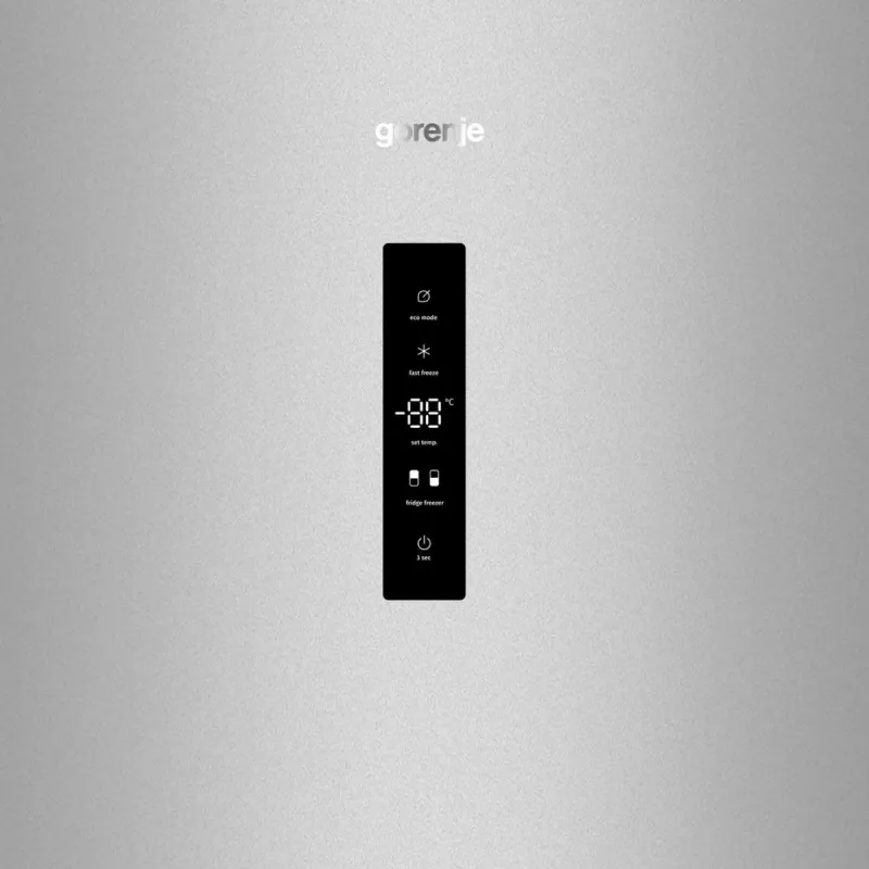 Gorenje Kühl-Gefrierkombination NRK619CAXL4 SI, 304 L, SN-N, 6 kg/24h, C, Fresh Zone-Fach, Grau
