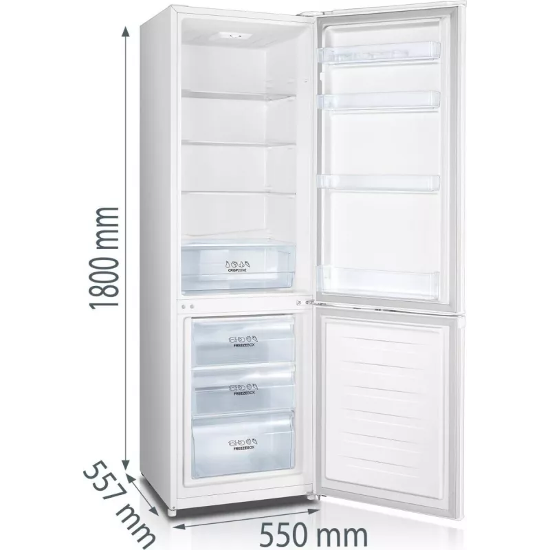 Gorenje Kühl-Gefrierkombination RK418DPW4 BE, 269 L, N-ST, 39 dB, 3,2 kg/24h, D, Weiß