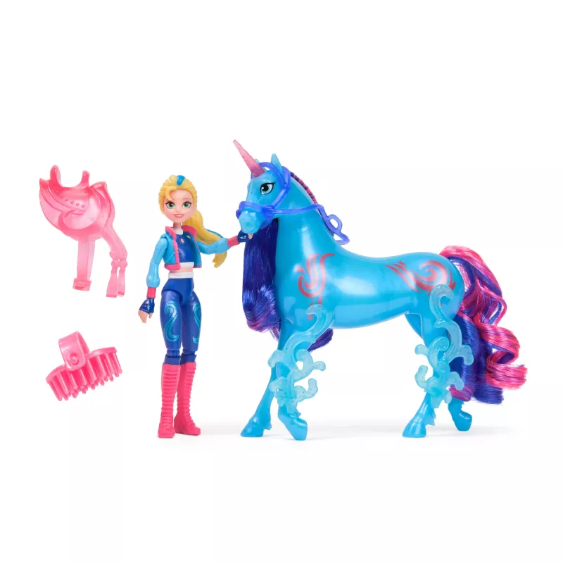 Spielzeugfigur Spin Master Unicorn Academy Isabel mit echter Mähne und Schweif und Bürste