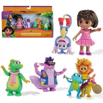 Dora, Fantastic Friends Geschenkpaket mit Dora, Boots, Tico, Isa und dem Fiesta Trio, Spielfiguren, Kinderspielzeug für Mädchen & Jungen ab 3 Jahren