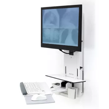 ERGOTRON Styleview Sitz-Steh-Vertikallift-Patientenzimmer (weiß)