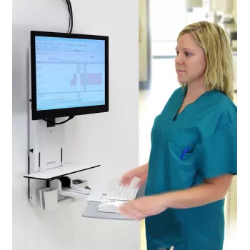 ERGOTRON Styleview Sitz-Steh-Vertikallift-Patientenzimmer (weiß)