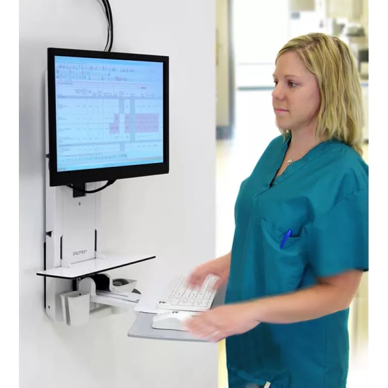 ERGOTRON Styleview Sitz-Steh-Vertikallift-Patientenzimmer (weiß)