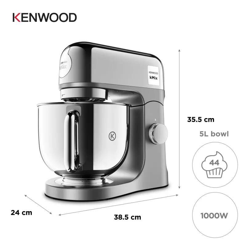 Küchenmaschine Kenwood kMix Special Edition KMX760ACH — 1000 W, Chrom, Edelstahlschüssel