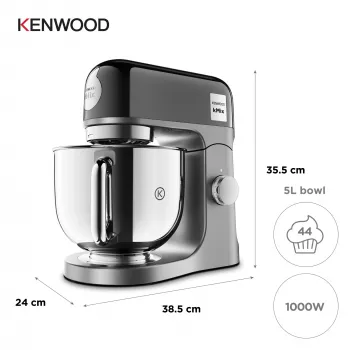 Kenwood kMix Special Edition Küchenmaschine 1000 W 5 L Schwarz, Chrom