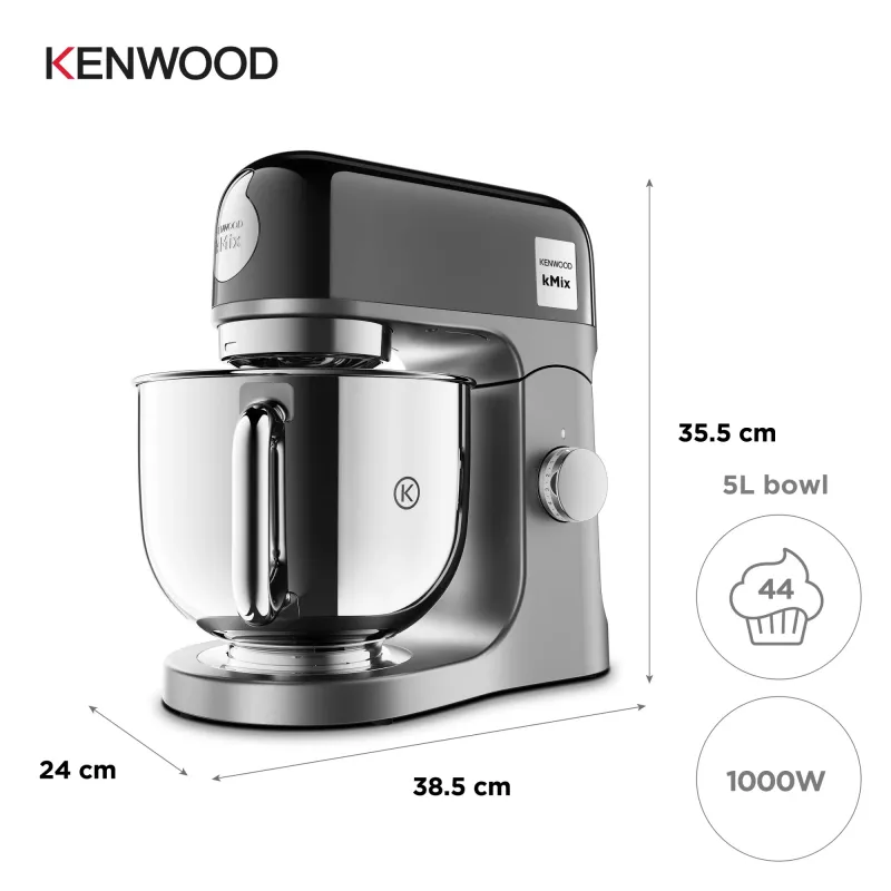 Kenwood kMix Special Edition Küchenmaschine 1000 W 5 L Schwarz, Chrom