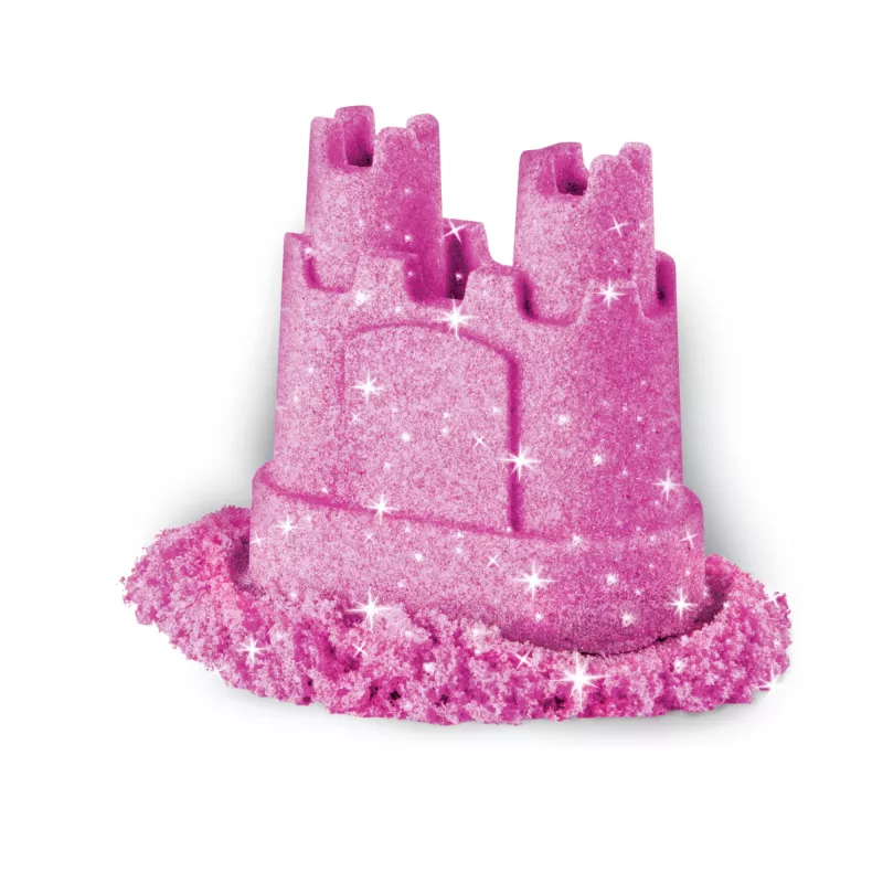 Kinetic Sand, Shimmer Sand 3er-Pack mit Förmchen und 340g, kinetischer Sand für Kinder, 4 Jahre, ungiftig, Kunststoff, Blau, Pink, Lila