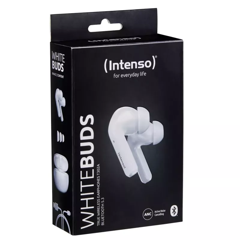 Kopfhörer Intenso White Buds T302A