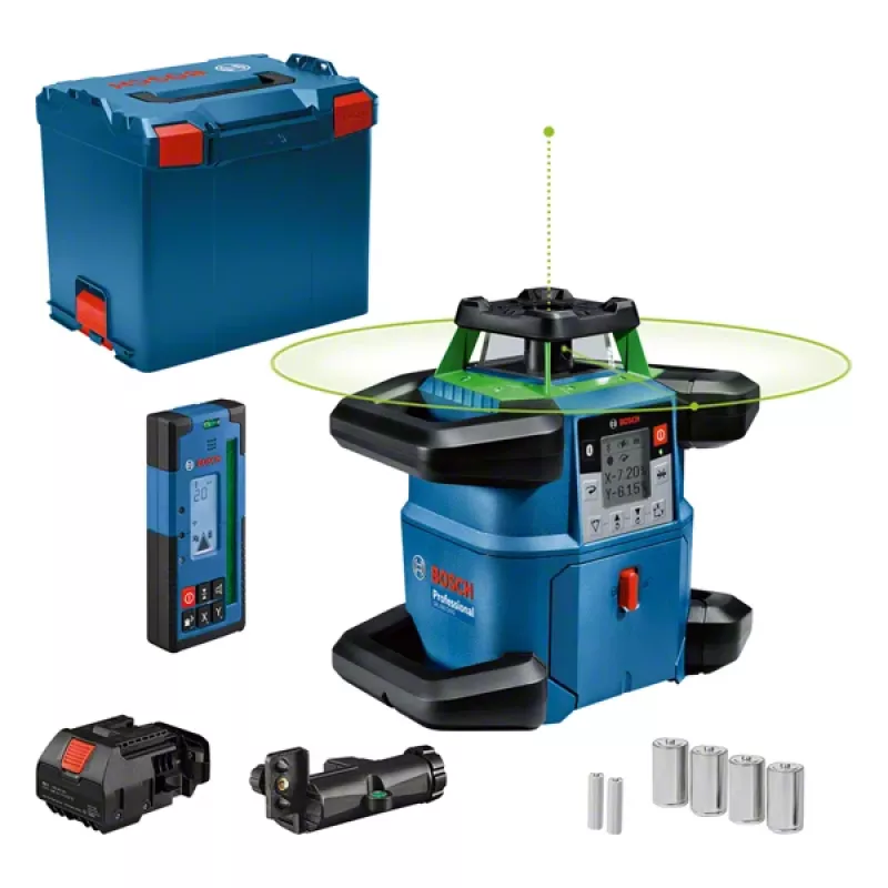 Rotationslaser Bosch GRL 650 CVHG Professional 18 V mit grüner Laserlinie, L-BOXX