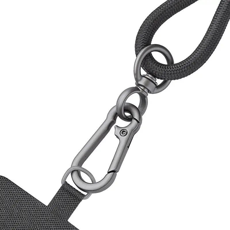 Intenso USB-C Lade-Lanyard Telefon-Halsbandkabel 60W Schnellladung verstellbare Länge 1,65m Nylon Schwarz