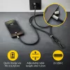 Intenso USB-C Lade-Lanyard Telefon-Halsbandkabel 60W Schnellladung verstellbare Länge 1,65m Nylon Schwarz