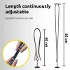 Intenso USB-C Lade-Lanyard Telefon-Halsbandkabel 60W Schnellladung verstellbare Länge 1,65m Nylon Schwarz