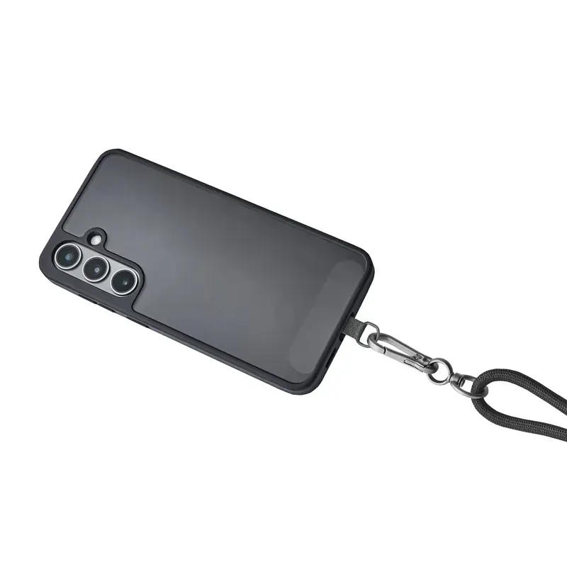 Intenso USB-C Lade-Lanyard Telefon-Halsbandkabel 60W Schnellladung verstellbare Länge 1,65m Nylon Schwarz