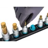 Steckschlüsselsatz Hazet 986-SR/8, 8-teiliger Satz kurze Sechskant-Steckschlüsseleinsätze, 6–17 mm, schwarz