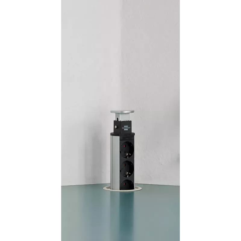 Steckdosenleiste Brennenstuhl 1396200013 2m 3 AC-Ausgänge Innenbereich Aluminium Schwarz