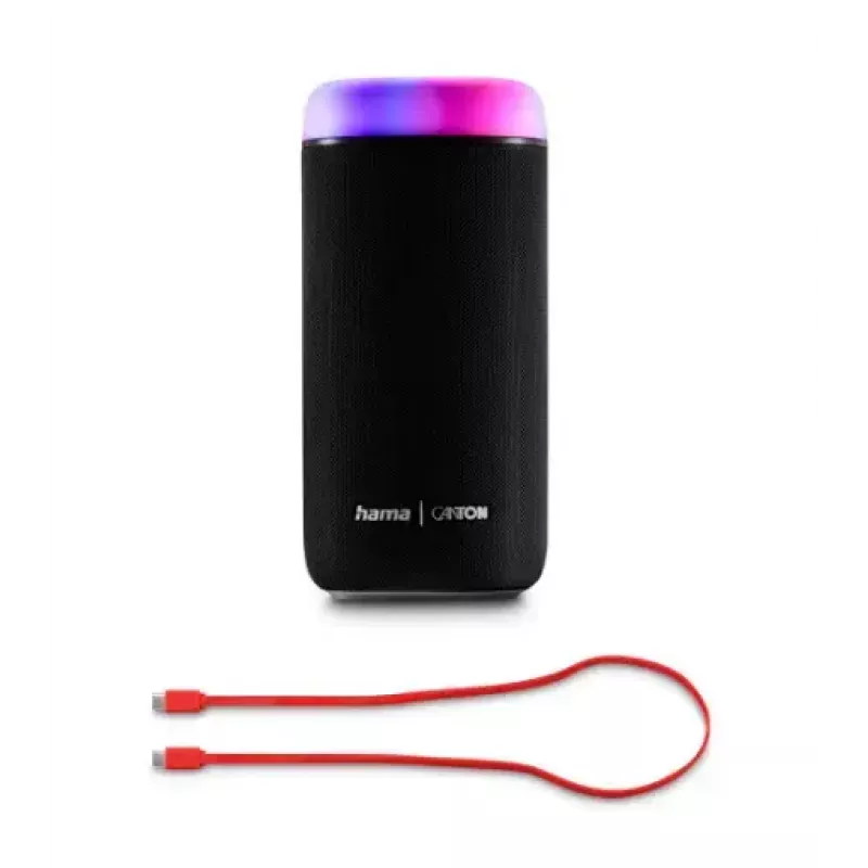 Bluetooth-Lautsprecher CANTON Glow Pro von HAMA, schwarz, 3,5-mm-Klinke, LED-Lichteffekte