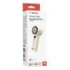Verbatim Cool’n’Go IceTouch Handheld Fan White/Silver, Silber, Weiß, 1 Lüfter, Handventilator, 1 Stück, 8 W, Lithium-Ion (Li-Ion)