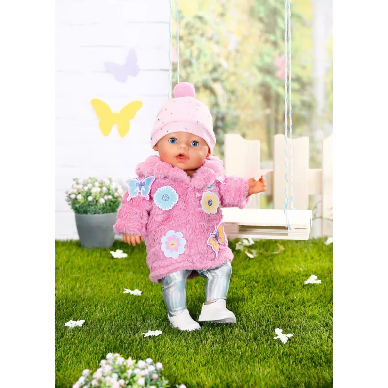 Puppenkleidungsset BABY born Pinkes Mantelset 43 cm zusammenklappbar