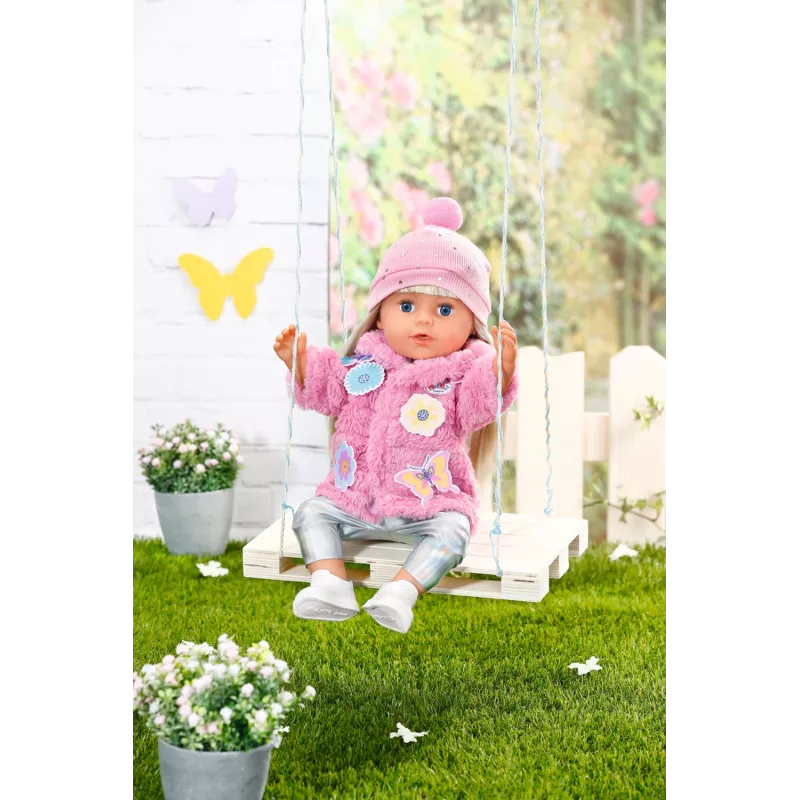 Puppenkleidungsset BABY born Pinkes Mantelset 43 cm zusammenklappbar