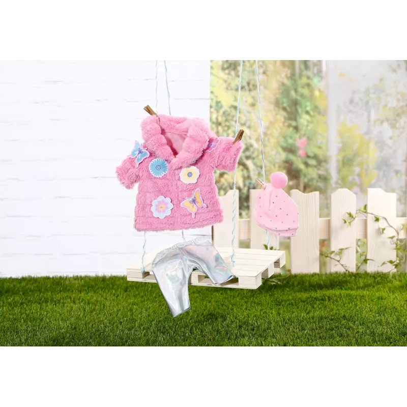 Puppenkleidungsset BABY born Pinkes Mantelset 43 cm zusammenklappbar