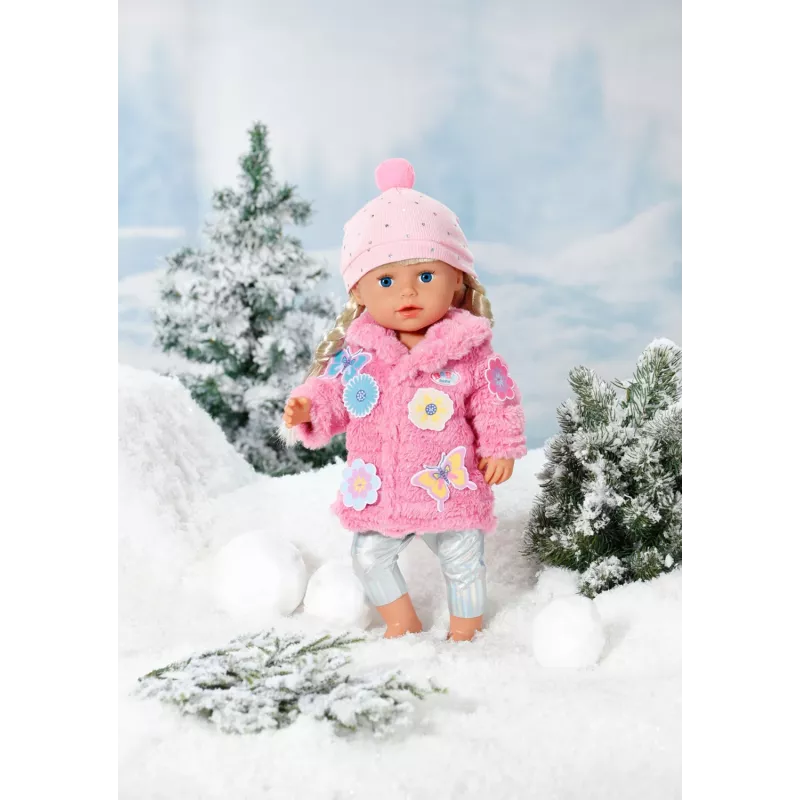 Puppenkleidungsset BABY born Pinkes Mantelset 43 cm zusammenklappbar
