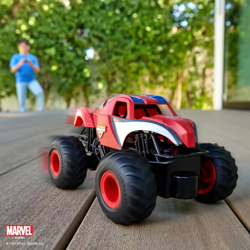 Monster Jam, Marvel The Amazing Spider-Man RC Monster Truck, Maßstab 1:24, Kinderspielzeug für Jungen und Mädchen ab 4 Jahren