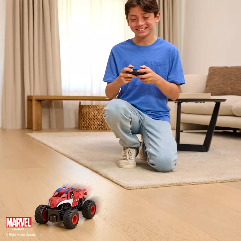 Monster Jam, Marvel The Amazing Spider-Man RC Monster Truck, Maßstab 1:24, Kinderspielzeug für Jungen und Mädchen ab 4 Jahren
