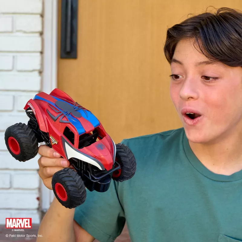 Monster Jam, Marvel The Amazing Spider-Man RC Monster Truck, Maßstab 1:24, Kinderspielzeug für Jungen und Mädchen ab 4 Jahren