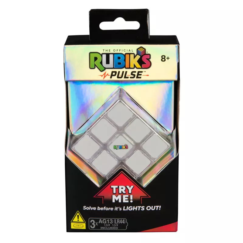 Rubik’s Cube, Pulse Cube, Leuchtendes Knobelspiel für Erwachsene & schnelle Löser, Löse das Puzzle bevor die Lichter ausgehen, problemlösendes herausforderndes Gehirntrainings-Fidget-Spielzeug für Kinder ab 8 Jahren