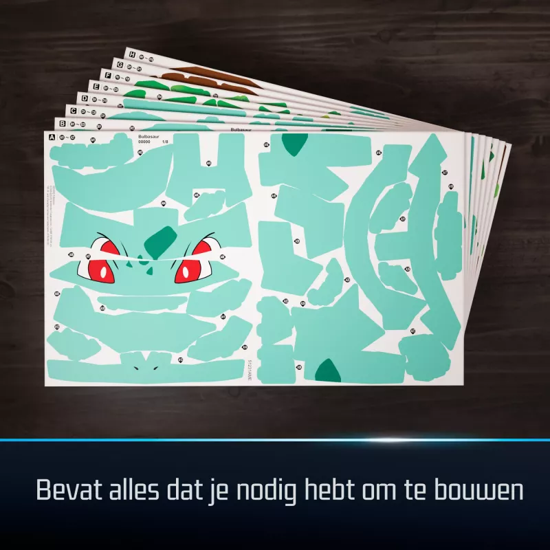 4D Build, Pokémon Bisasam 3D-Modellbausatz, Pokémon-Figur, Kanto Erster Partner Kollektion, Schreibtisch-Deko, 195 Teile, ab 12 Jahren